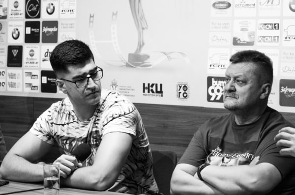 Reditelj Nikola Petrović i Dragan Vujić Vujke Foto: Maša Miljković